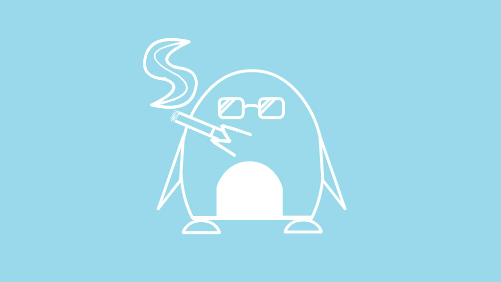 Repæsentation af smokingpenguin animationen.